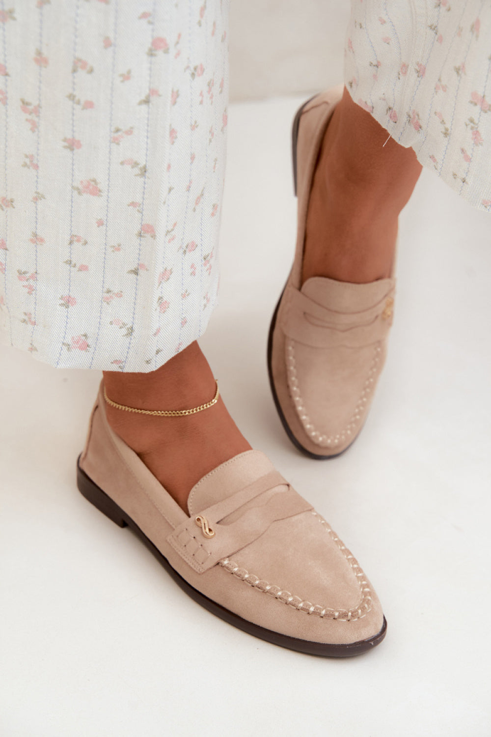 Step In Style Treya Beige Faux Suede Moccasins - view 3