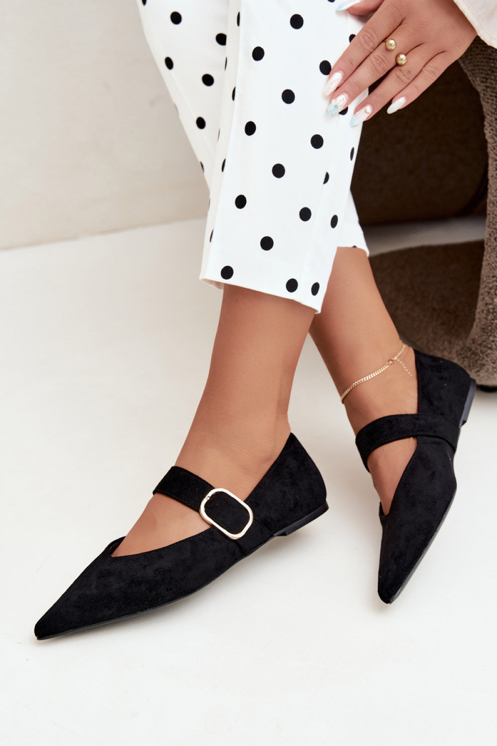 Step In Style Melby Black Faux Suede Ballet Flats - view 3