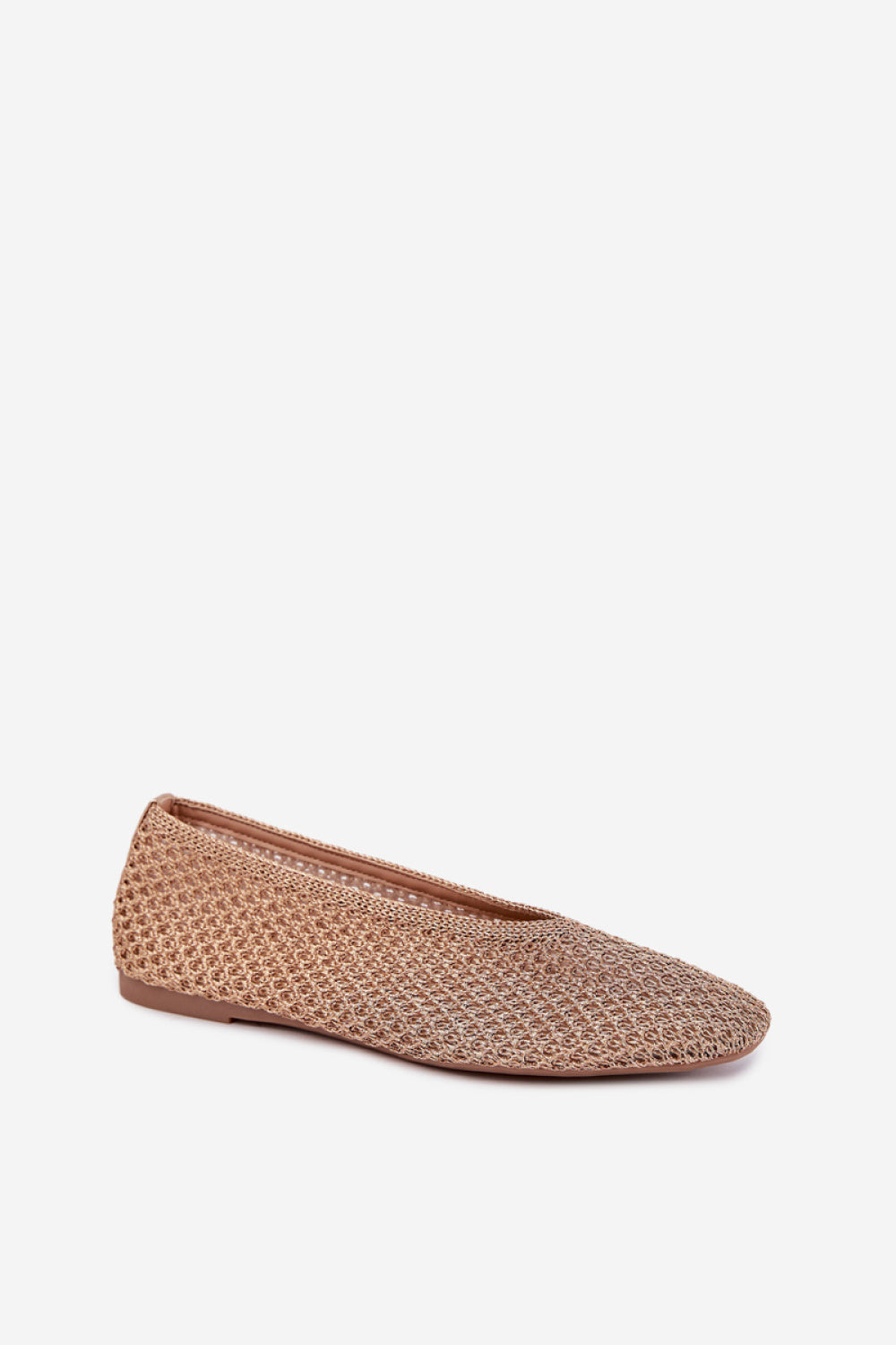 Step In Style Calmore Champagne Mesh Ballet Flats - view 2