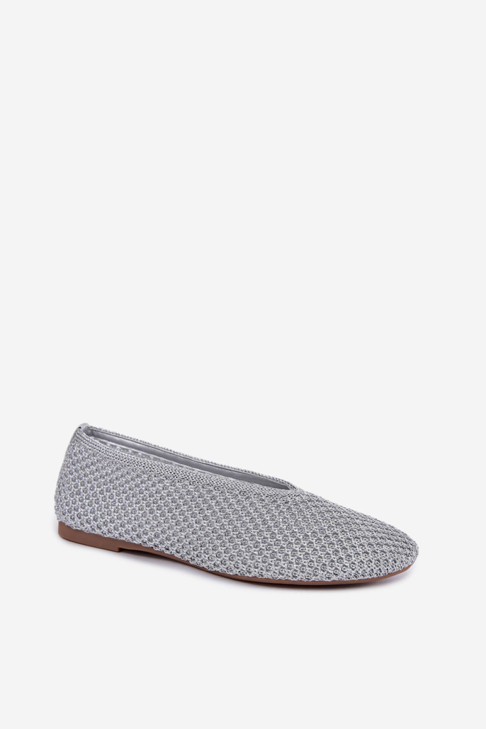 Step In Style Calmore Silver Mesh Ballet Flats - view 2