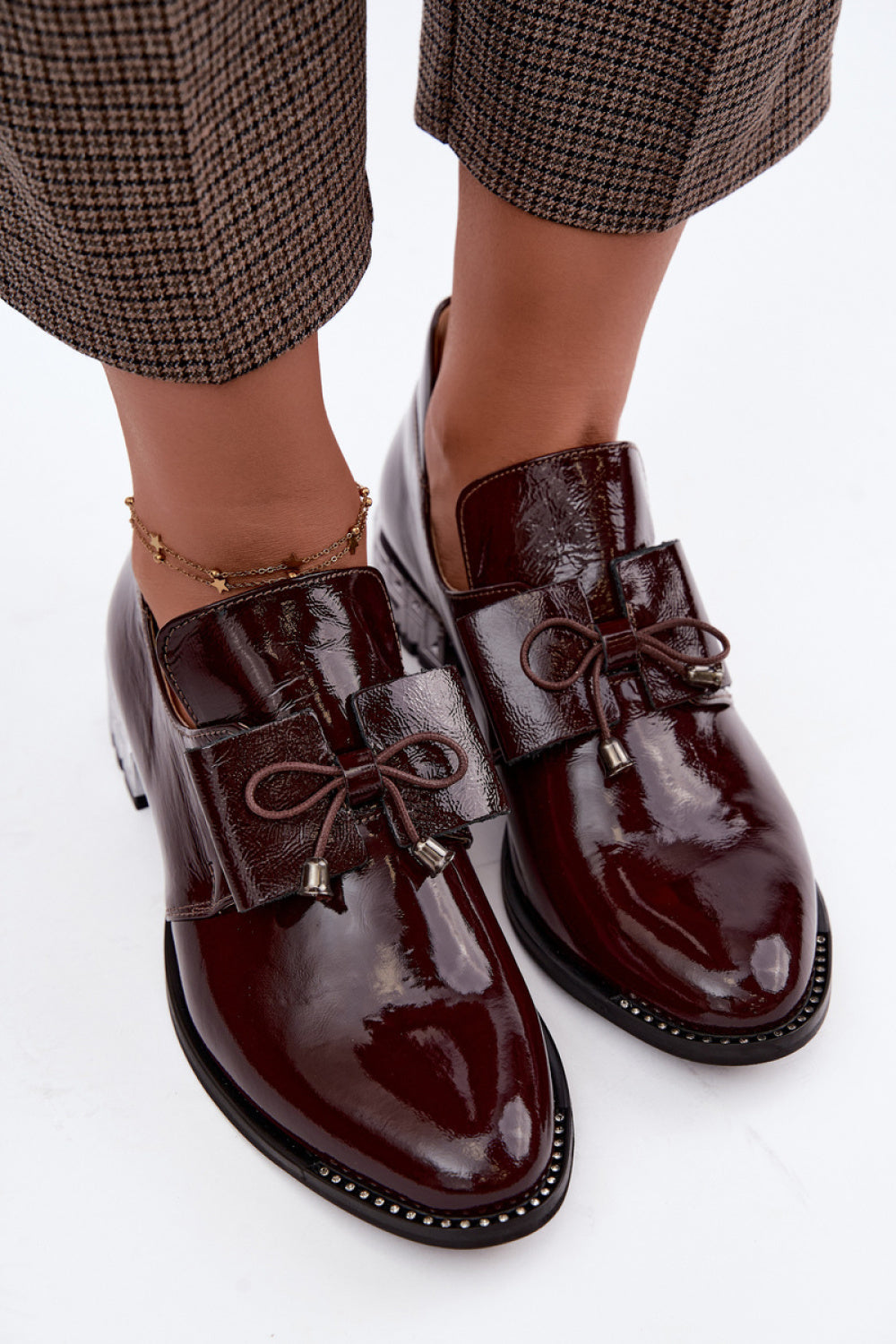 Step In Style Zazoo Burgundy Leather Heeled Shoes - view 3
