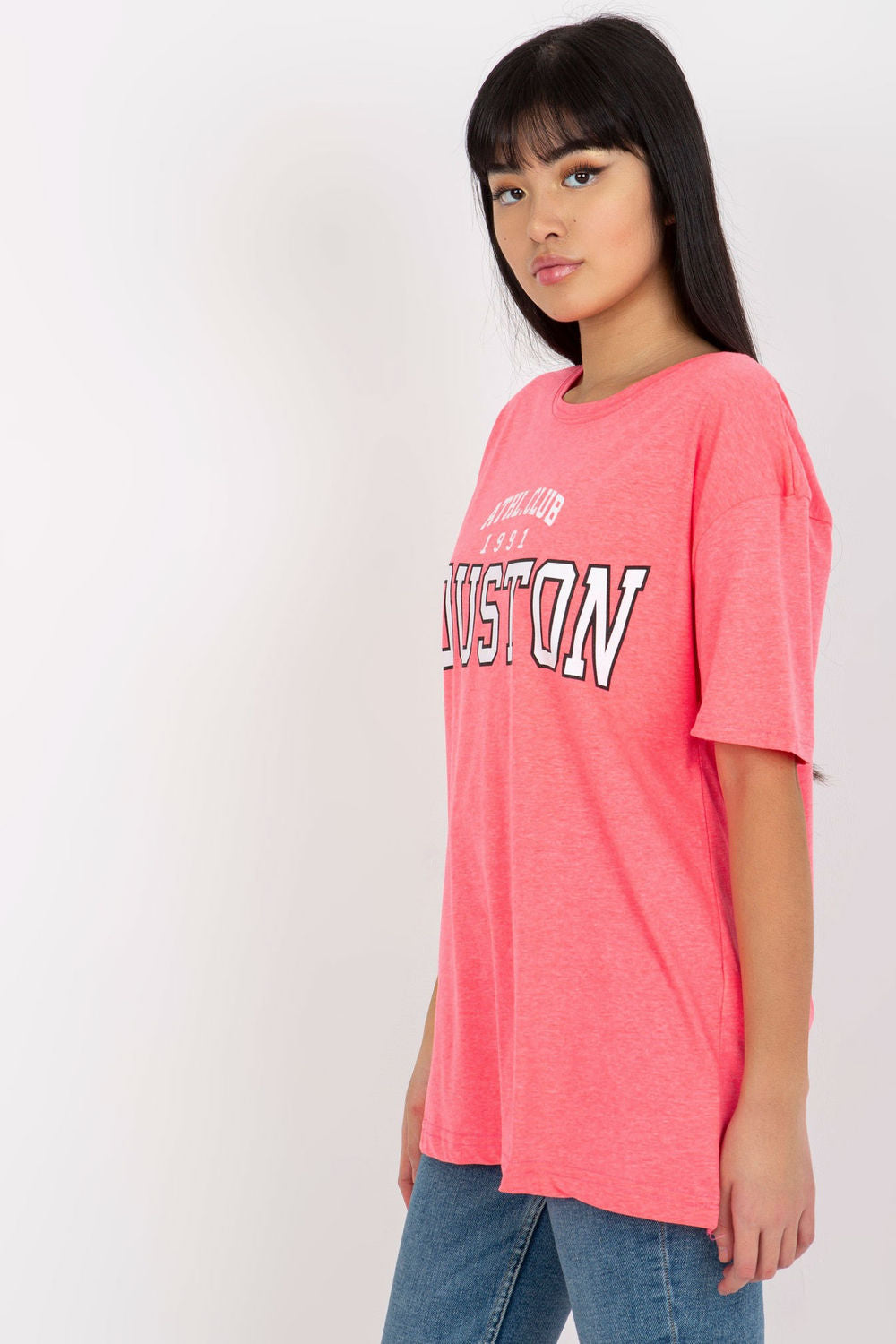 Ex Moda Neon Pink Short Sleeve Cotton T-Shirt