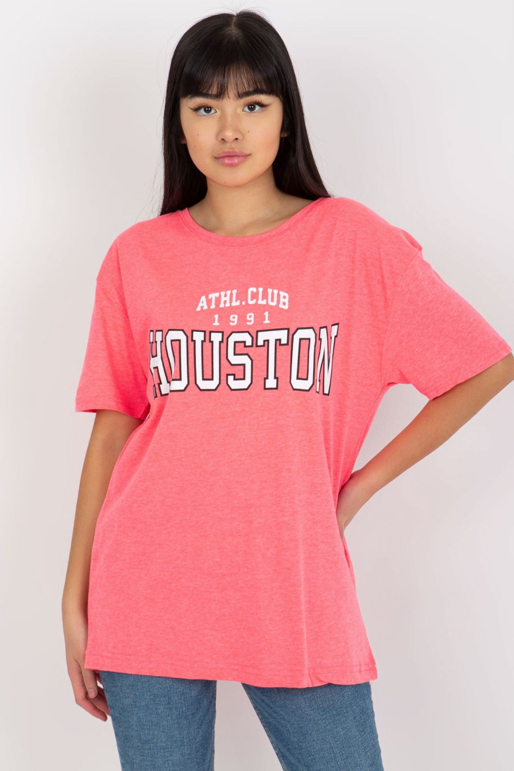 Ex Moda Neon Pink Short Sleeve Cotton T-Shirt - view 3
