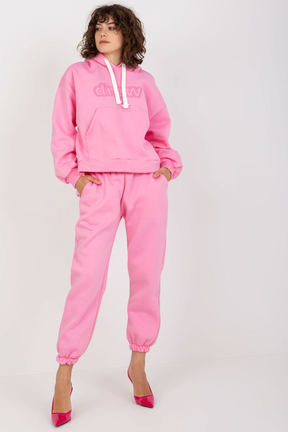 Ex Moda Pink High Waisted Long Sleeve Co-Ord Set - view 3