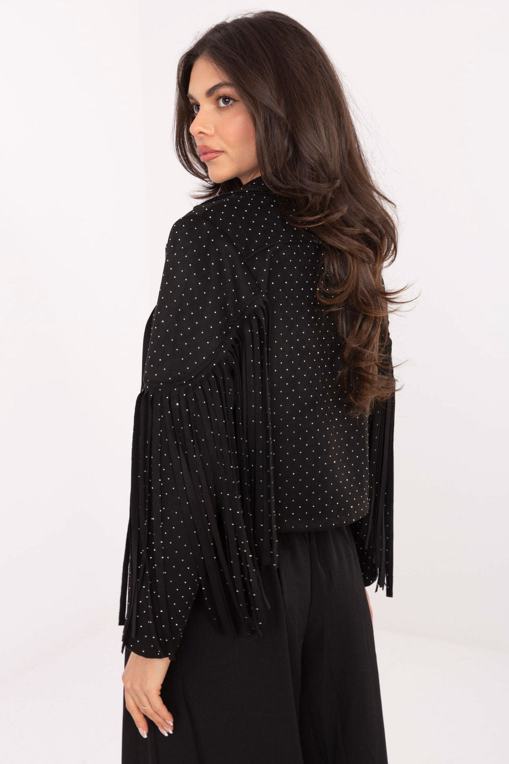 Italy Moda Black Collared Jacket - view 3