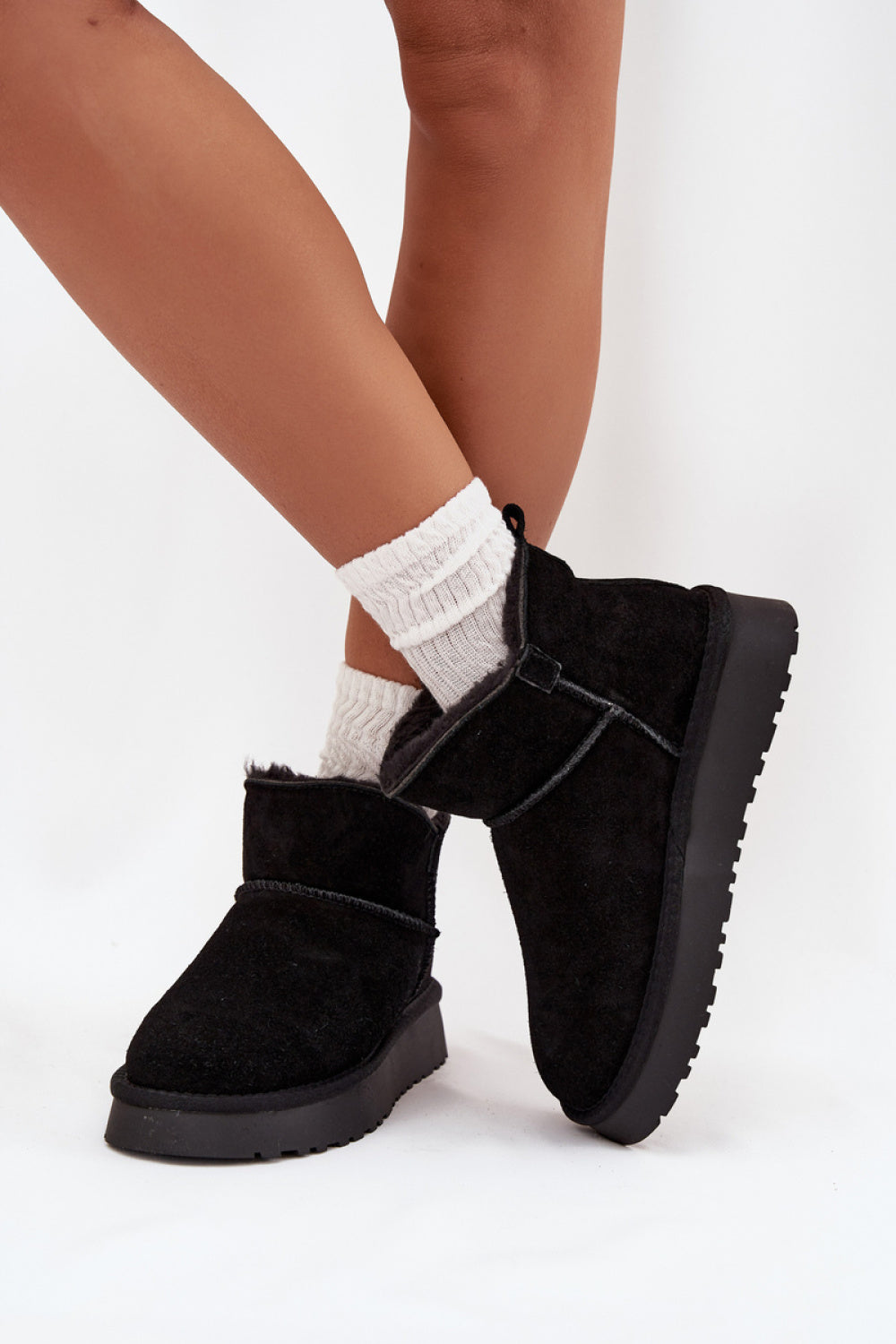 Step In Style Vinceza Black Suede Warm Lined Snow Boots - view 3