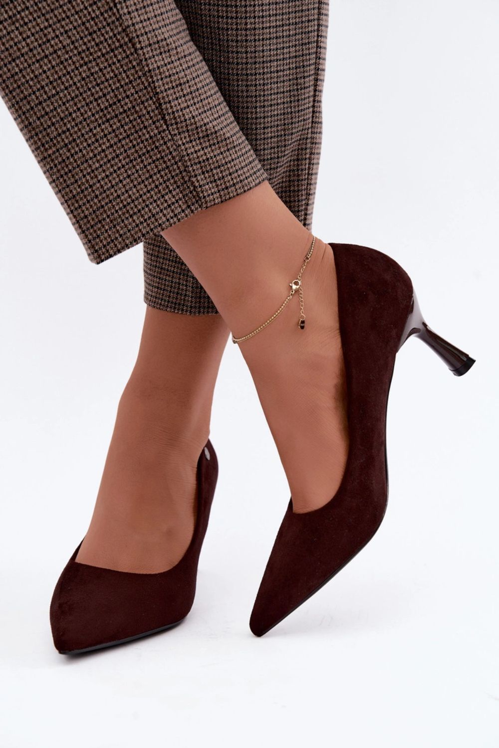 Step In Style Vinceza Chocolate Block Heel Court Shoes - view 3