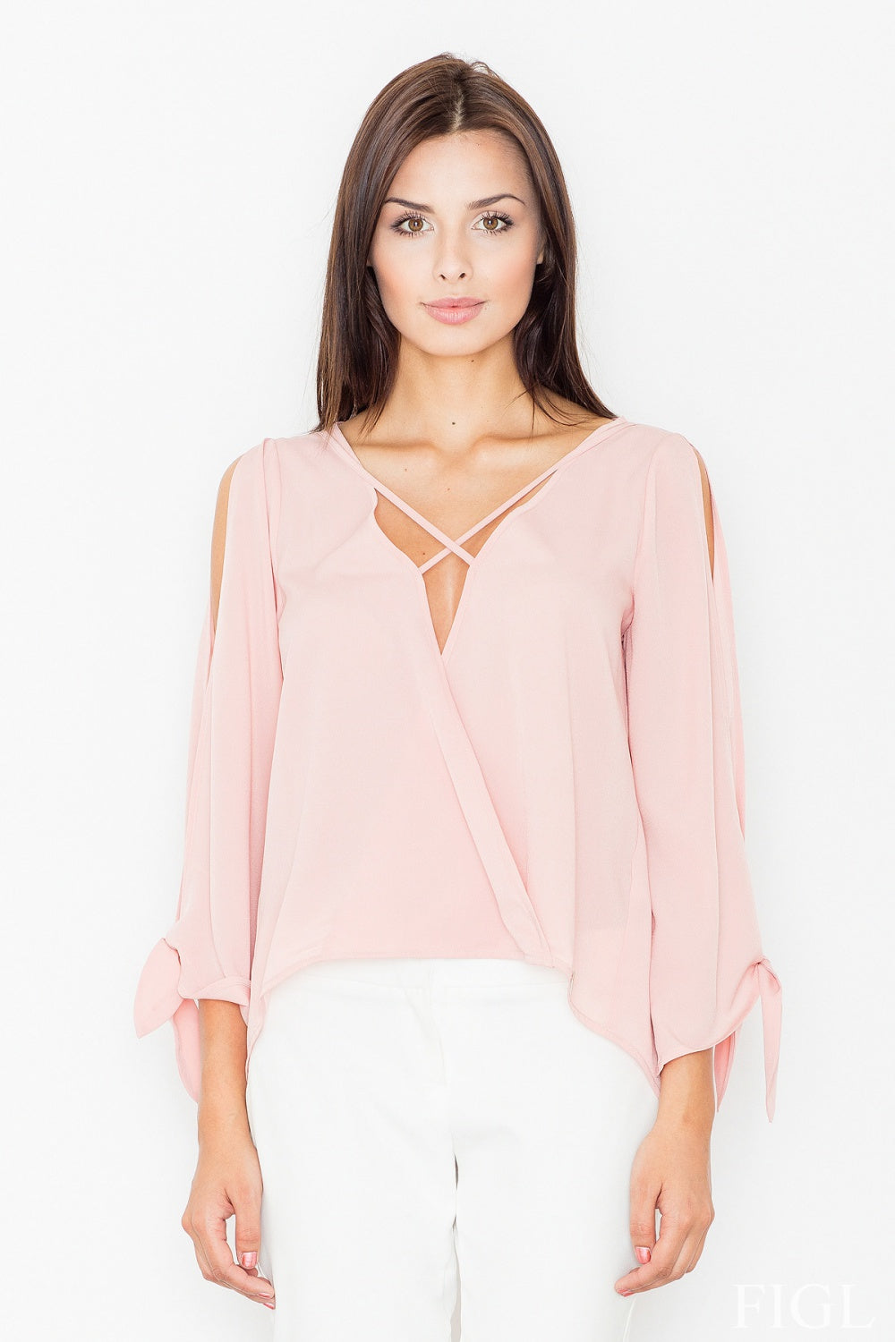 Figl Pink Cut Out Blouse