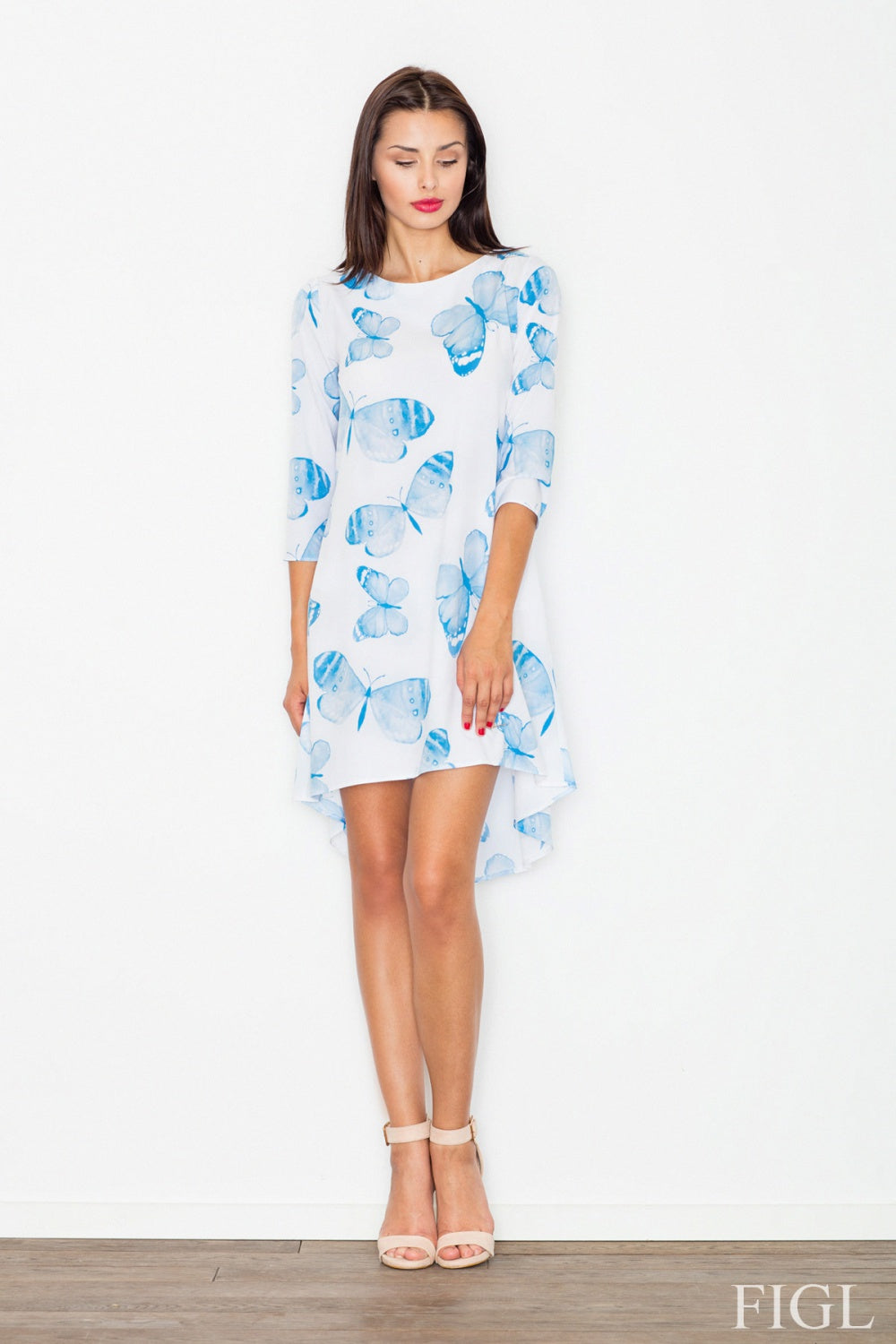 Figl White Pleated Dress