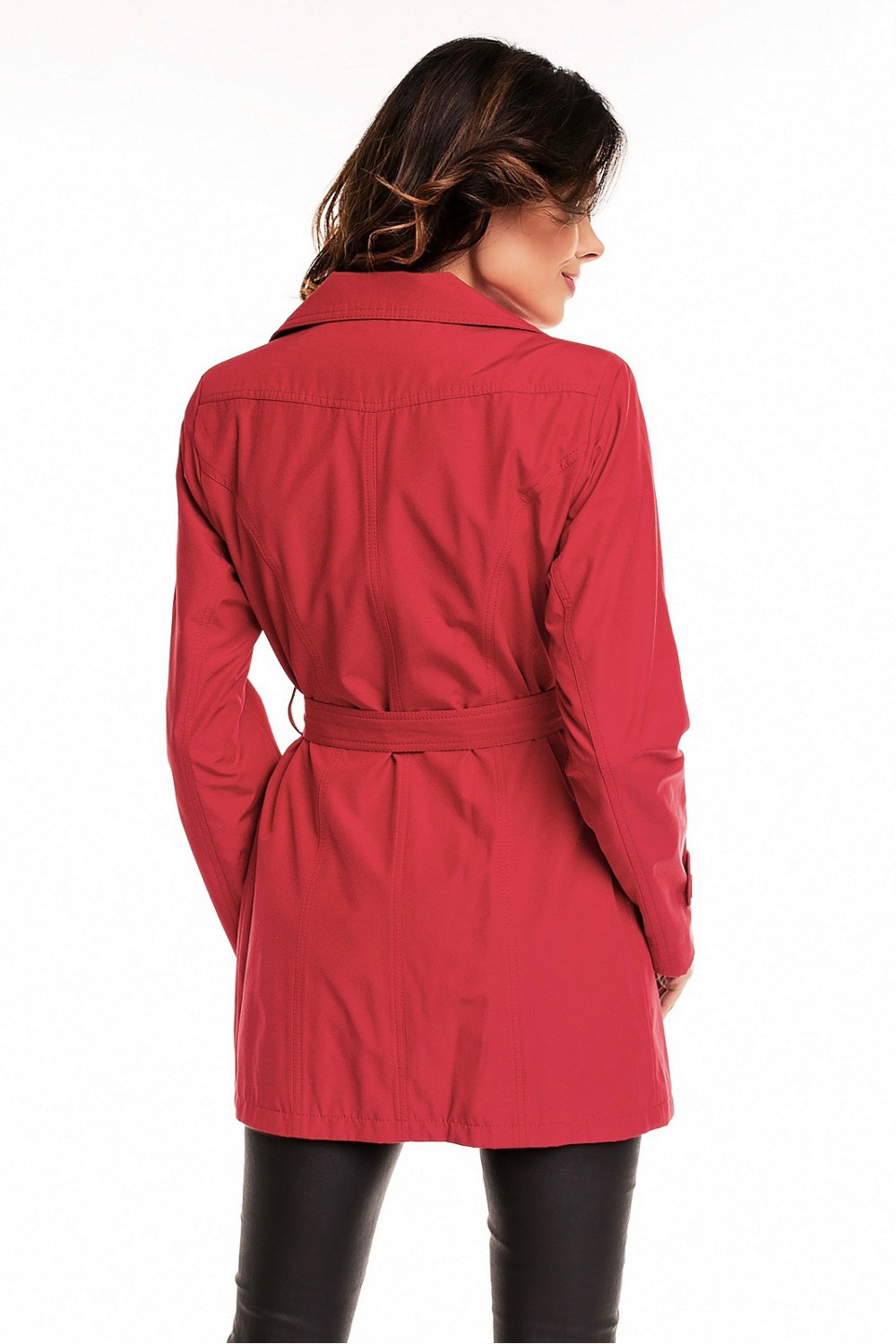 Cabba Red Cotton Coat - view 2