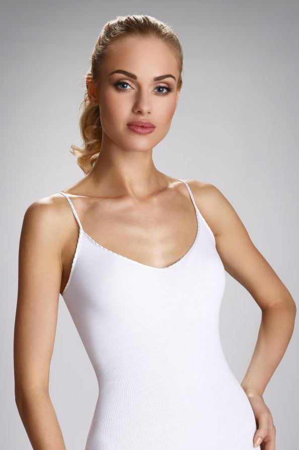 Eldar Maja White Satin Sleeveless T-Shirt