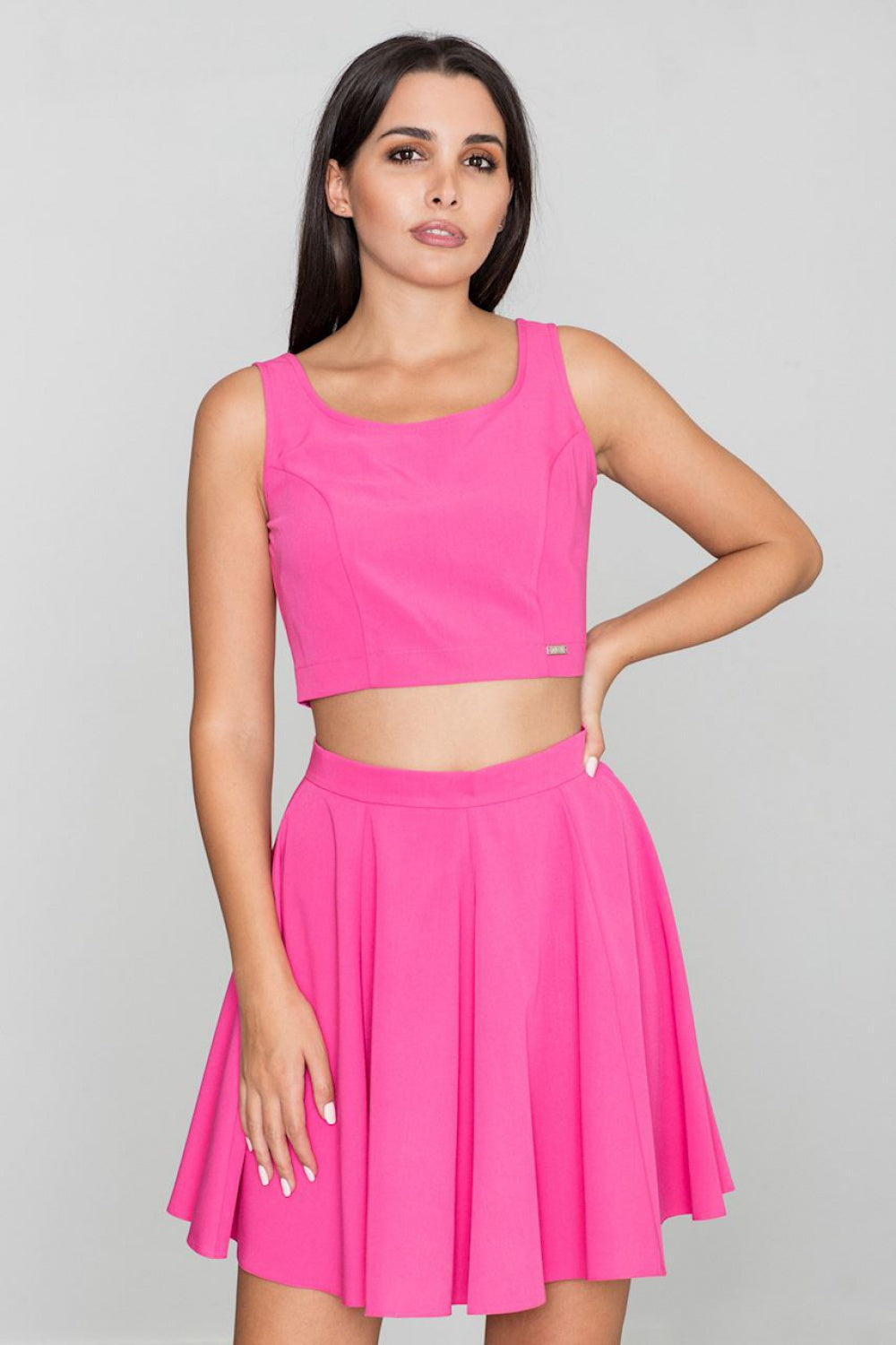 Figl Fuchsia Flared Skirt Co-Ord Set