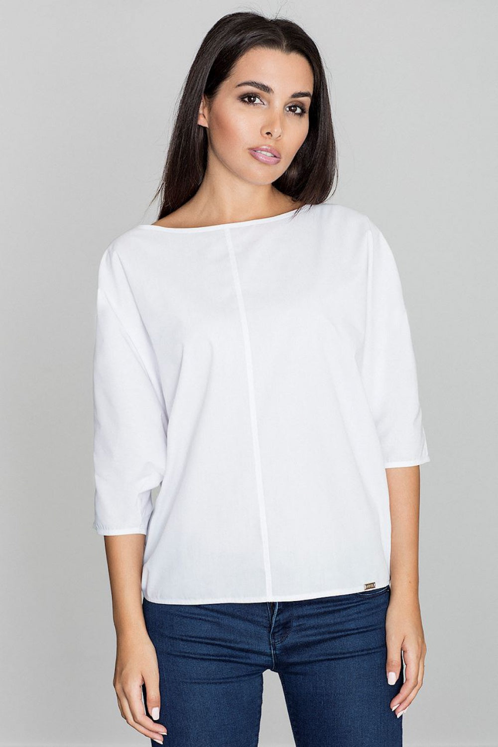 Figl White Cotton Blouse
