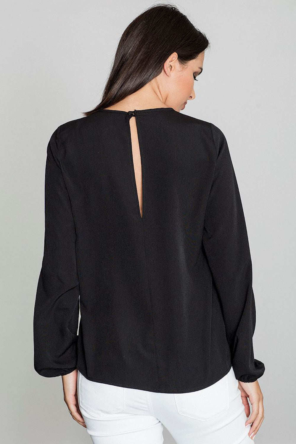 Figl Black Straight Long Sleeve Blouse - view 2