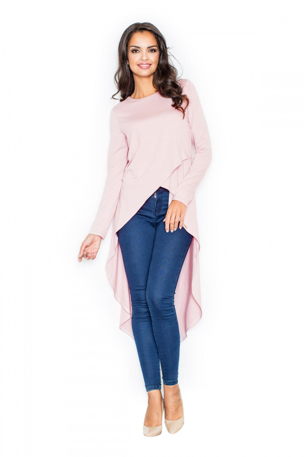 Figl Pink Asymmetric Long Sleeve Tunic - view 2