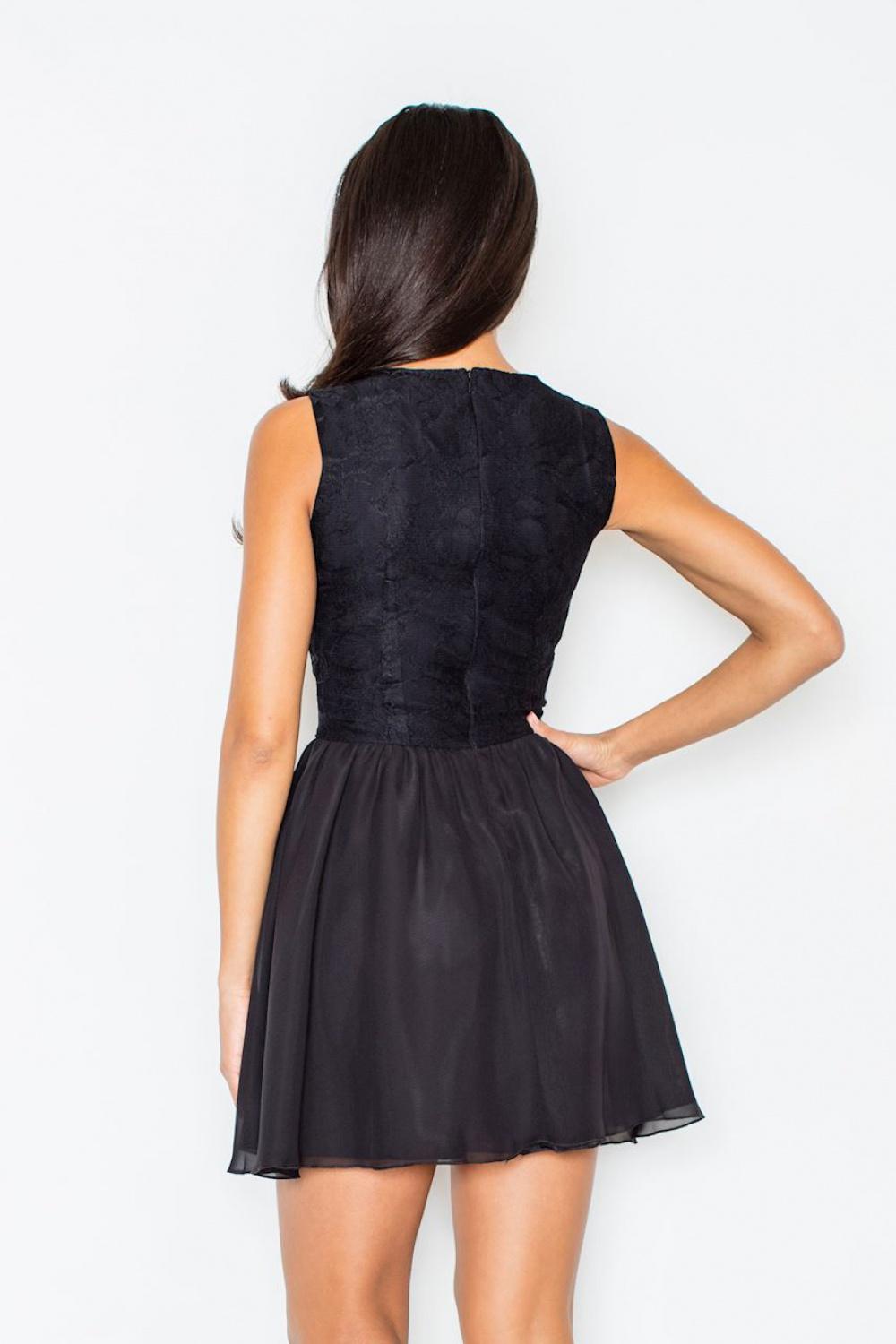 Figl Black Lace Sleeveless Mini Dress - view 3