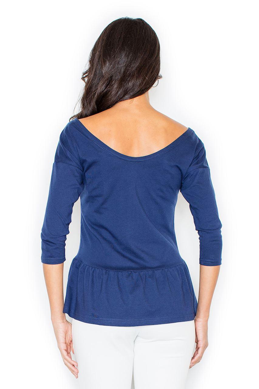 Figl Navy Cotton Blouse - view 3