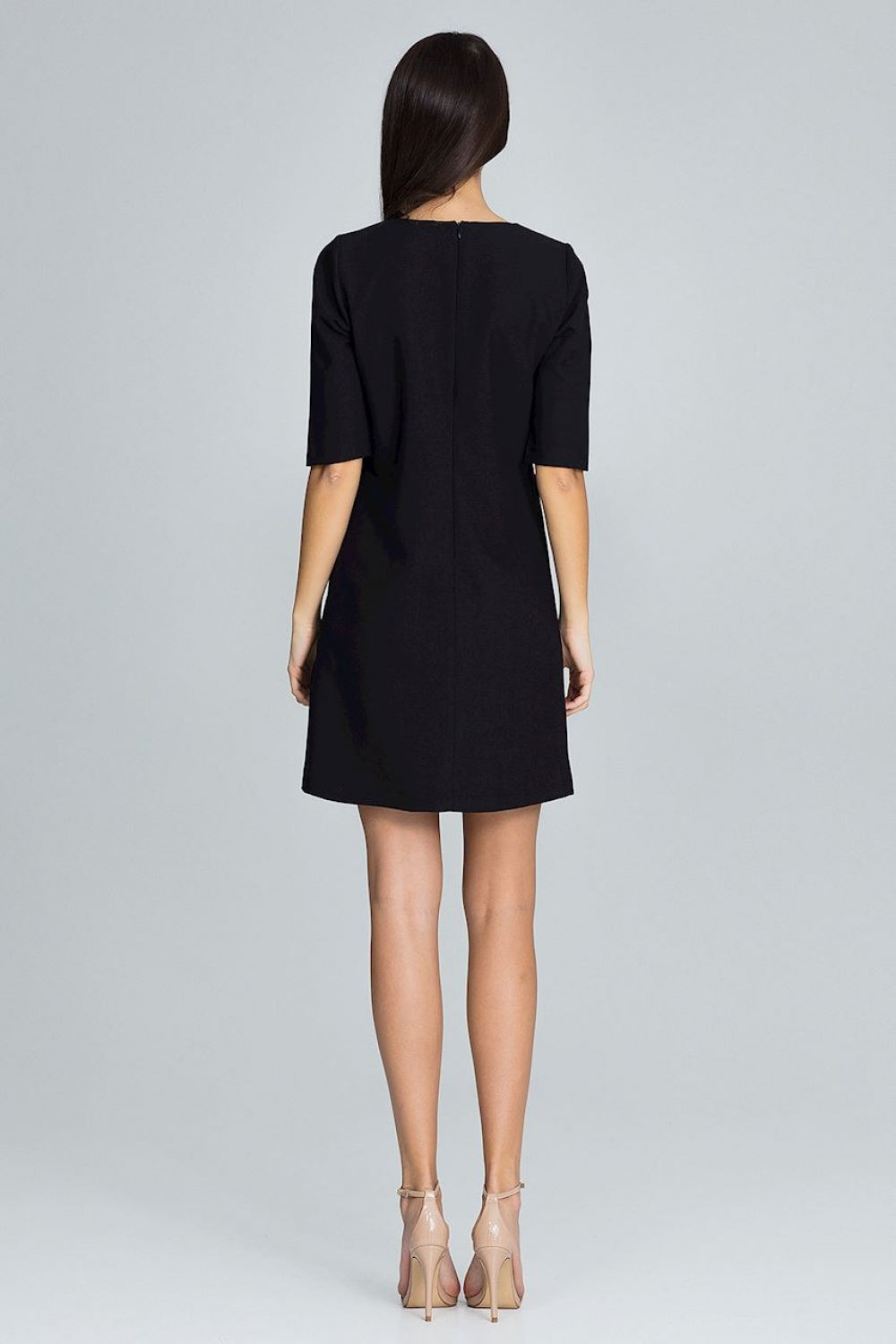 Figl Black Cocktail Dress with Ruffles - view 2