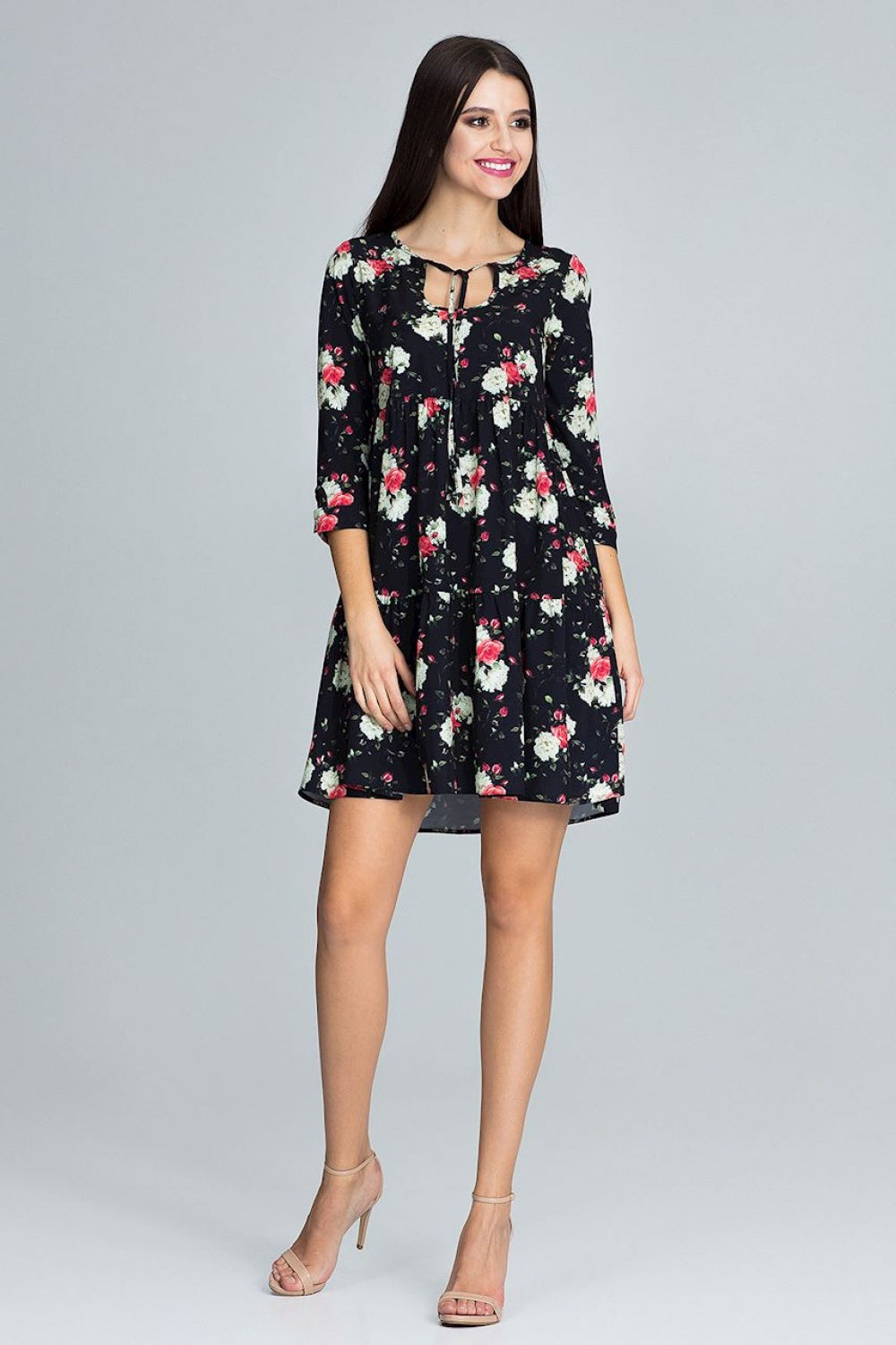 Figl Patterned A-Line Dress