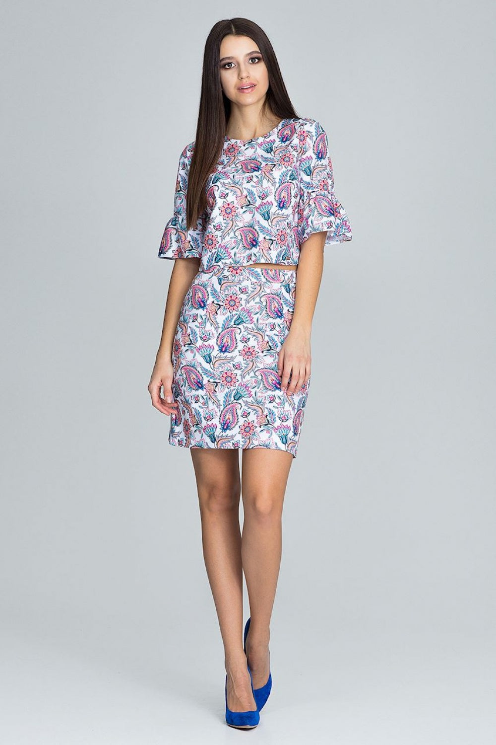 Figl Patterned Floral Dress Co-Ord Set - view 2