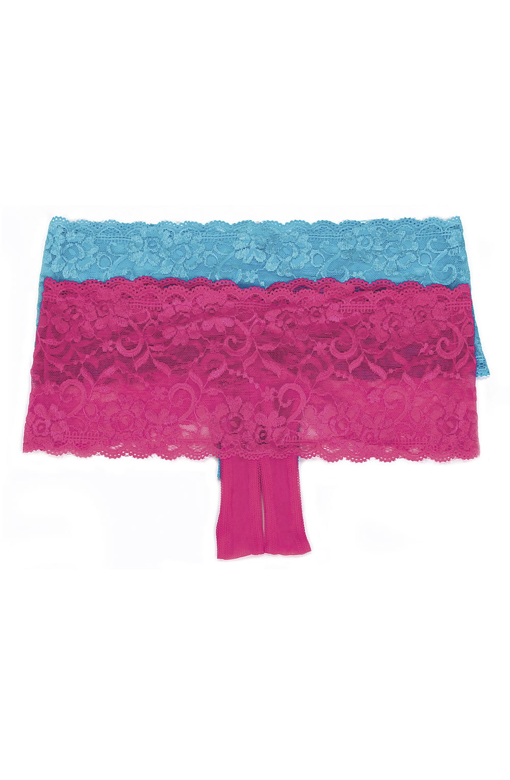 Shirley of Hollywood Stretch Boy Turquoise Lace Shorts