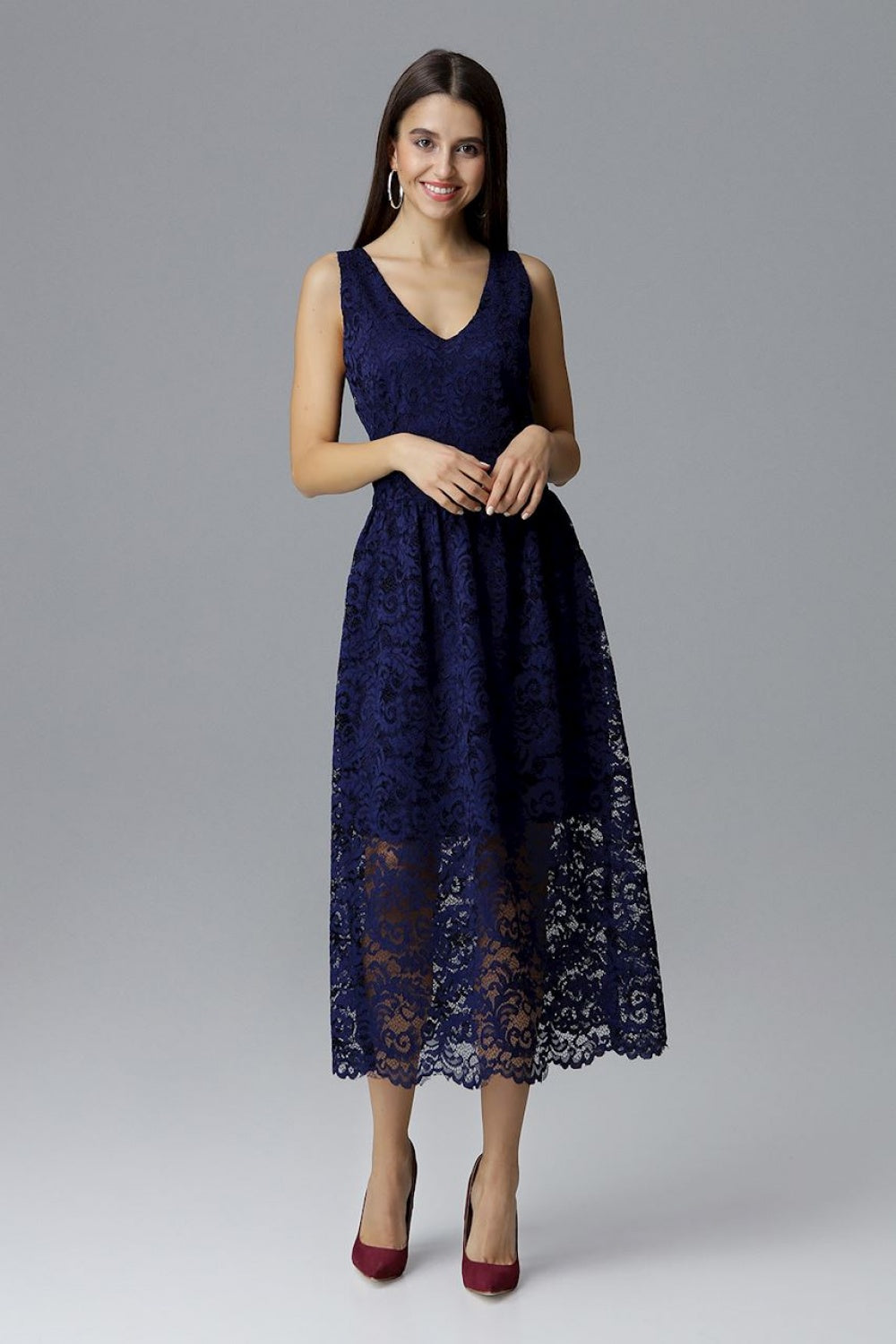 Figl Navy Lace Bodycon Evening Dress - view 2