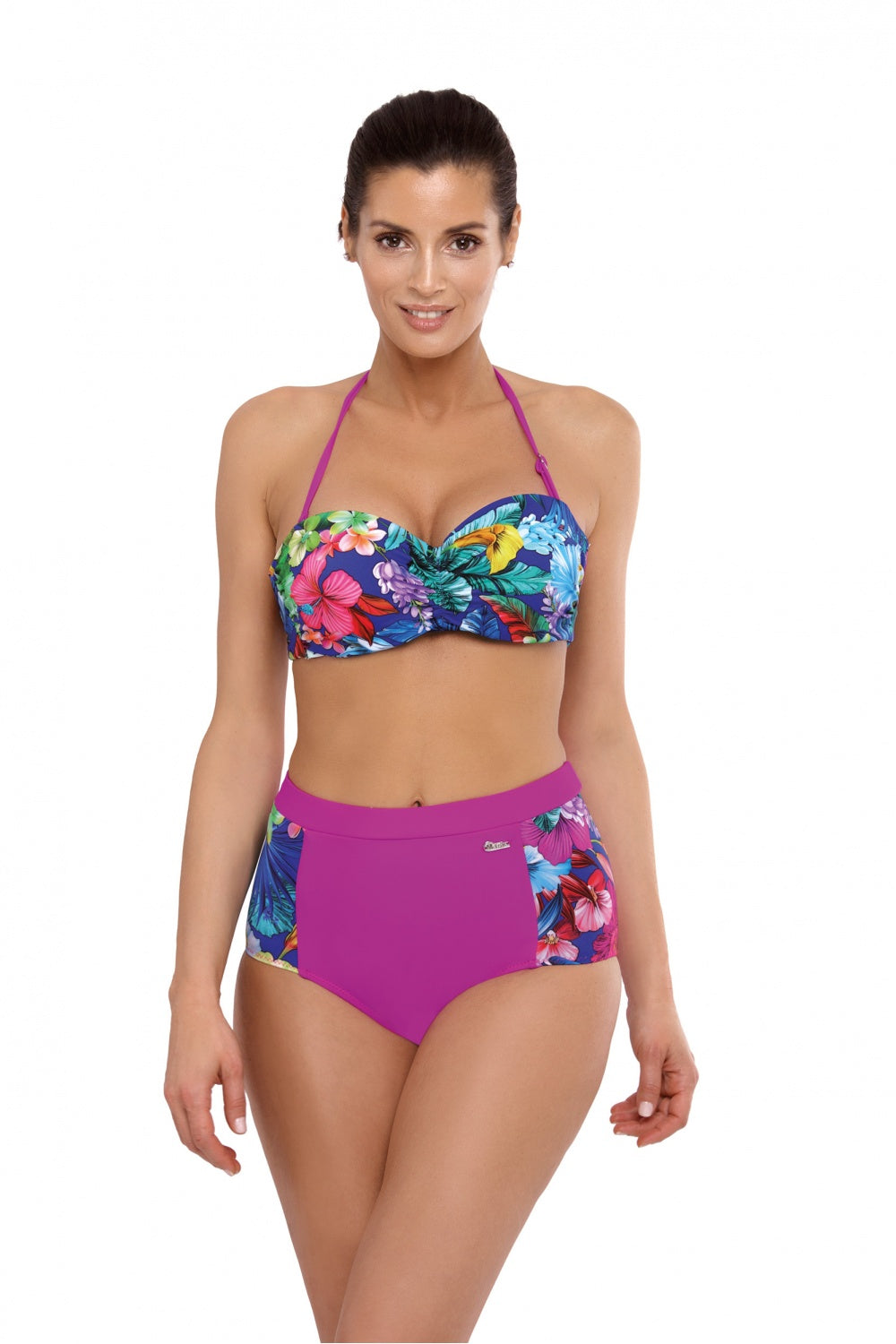 Marko Madison Sensual Amethyst Padded Floral Bikini Set