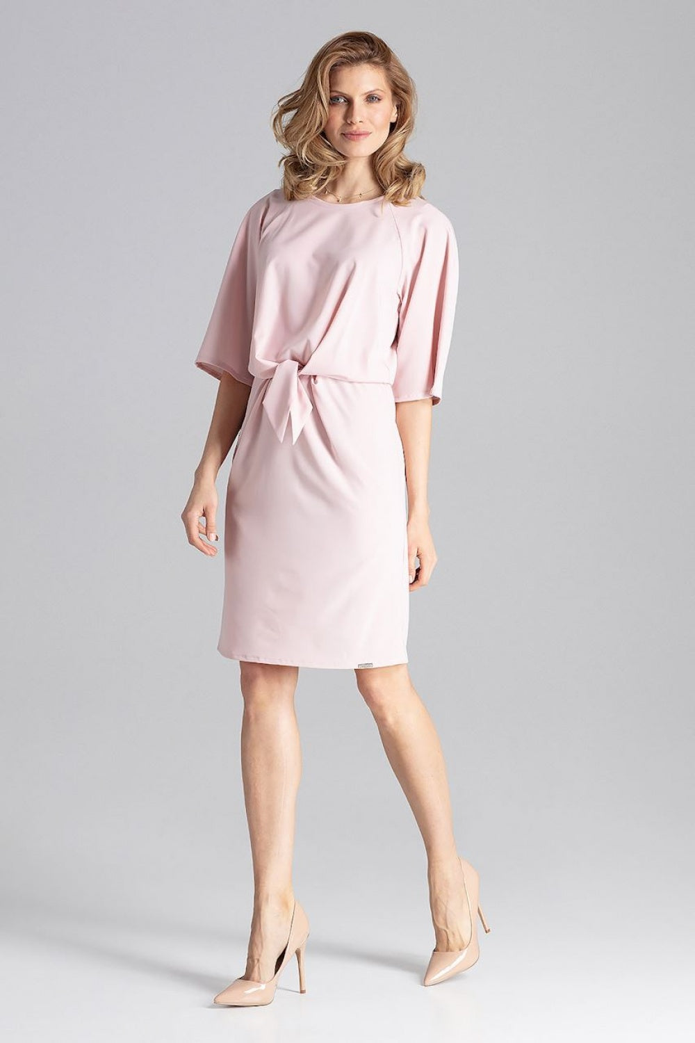 Figl Pink Round Neck Dress
