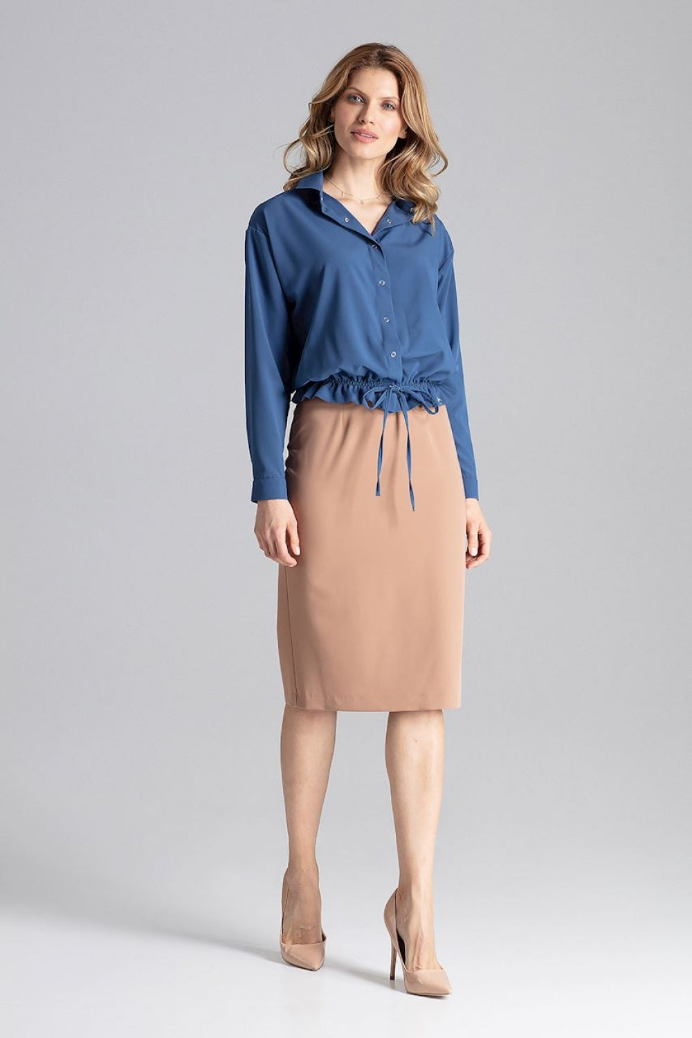 Figl Navy Long Sleeve Top