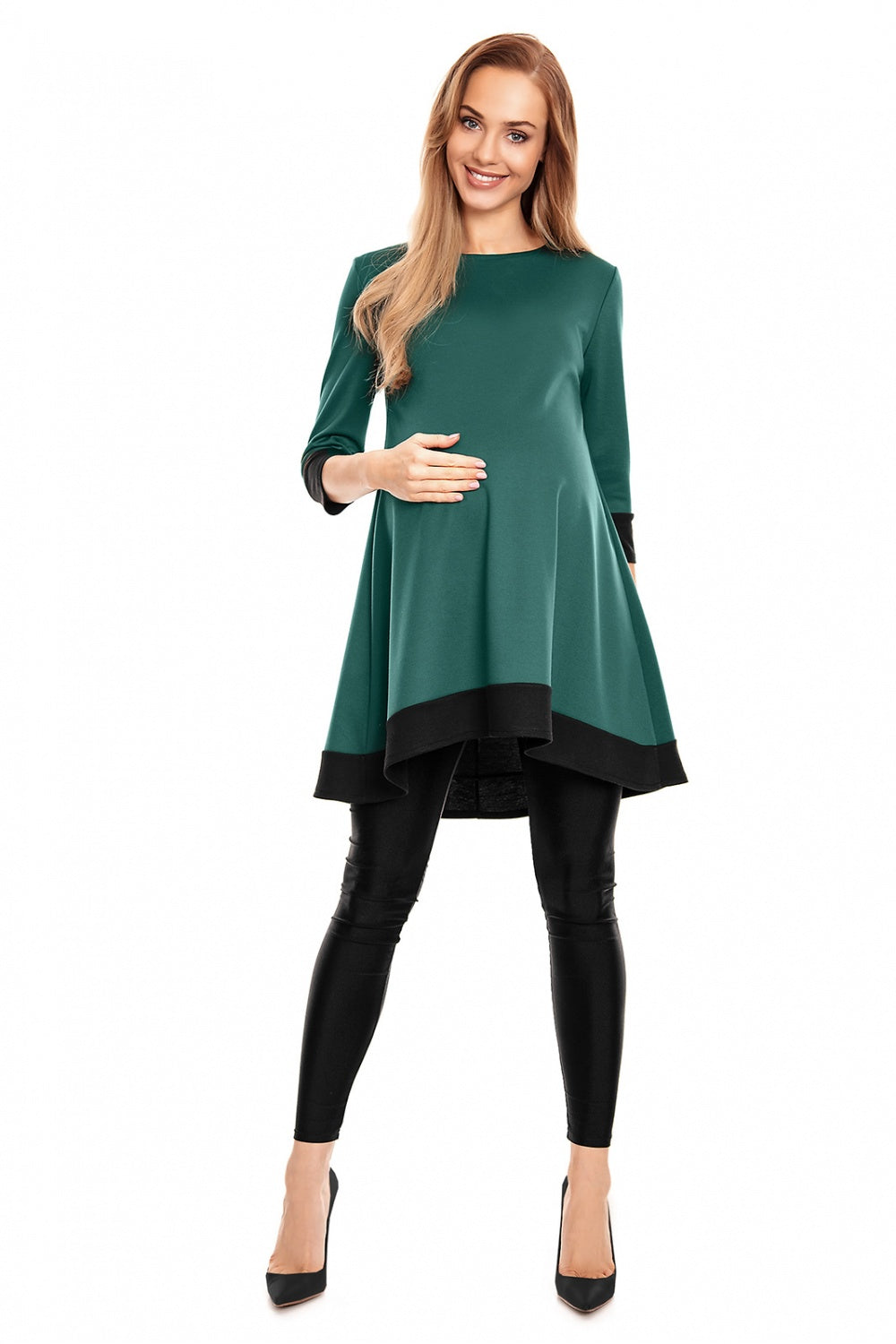 PeeKaBoo Green Mini Maternity Dress - view 2