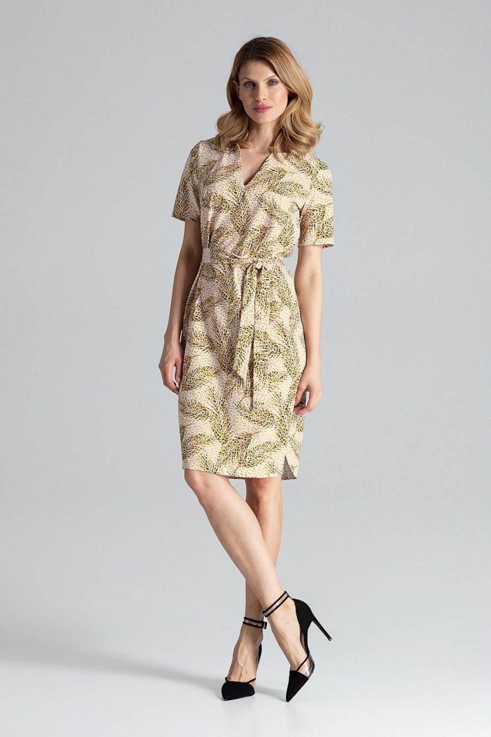Figl Patterned Short Sleeve Dress - view 3