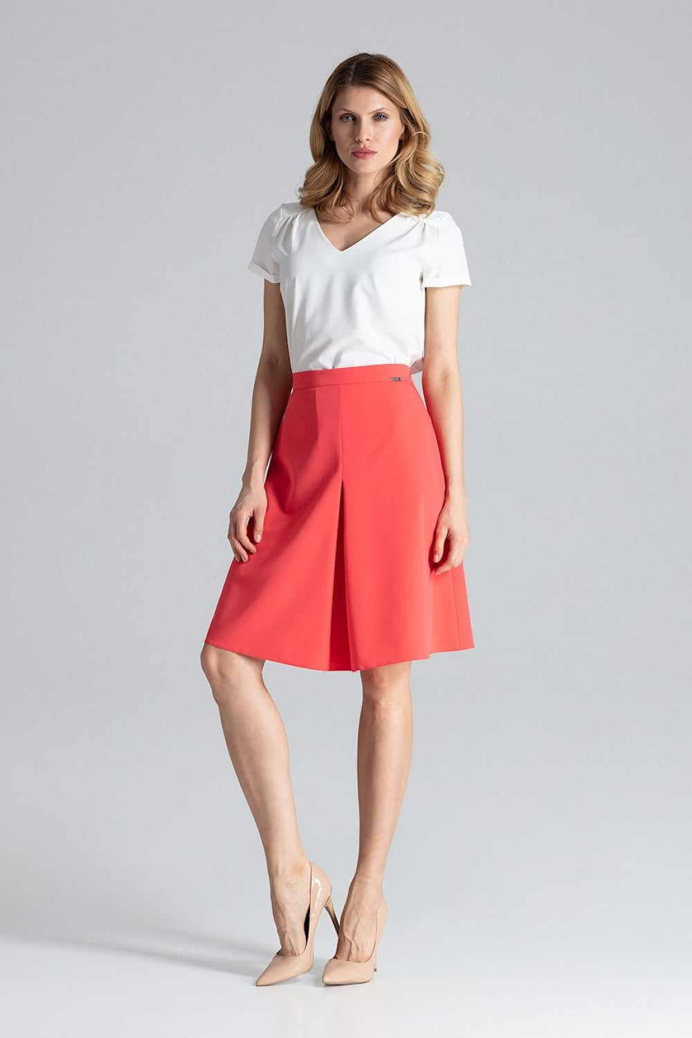 Figl Coral A-Line Midi Skirt