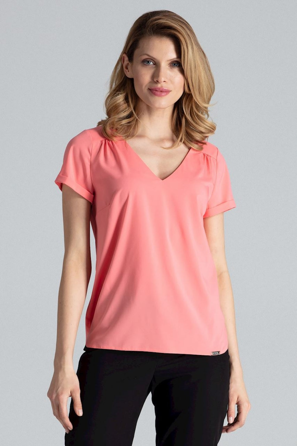 Figl Coral Pleated Blouse