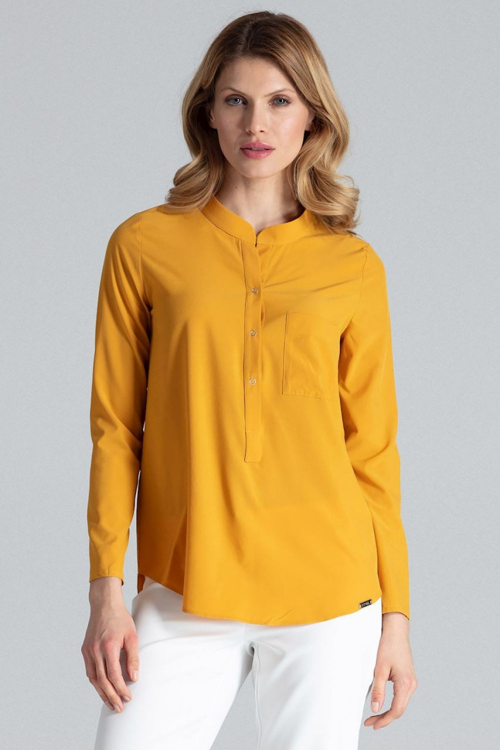 Figl Mustard Long Sleeve Blouse