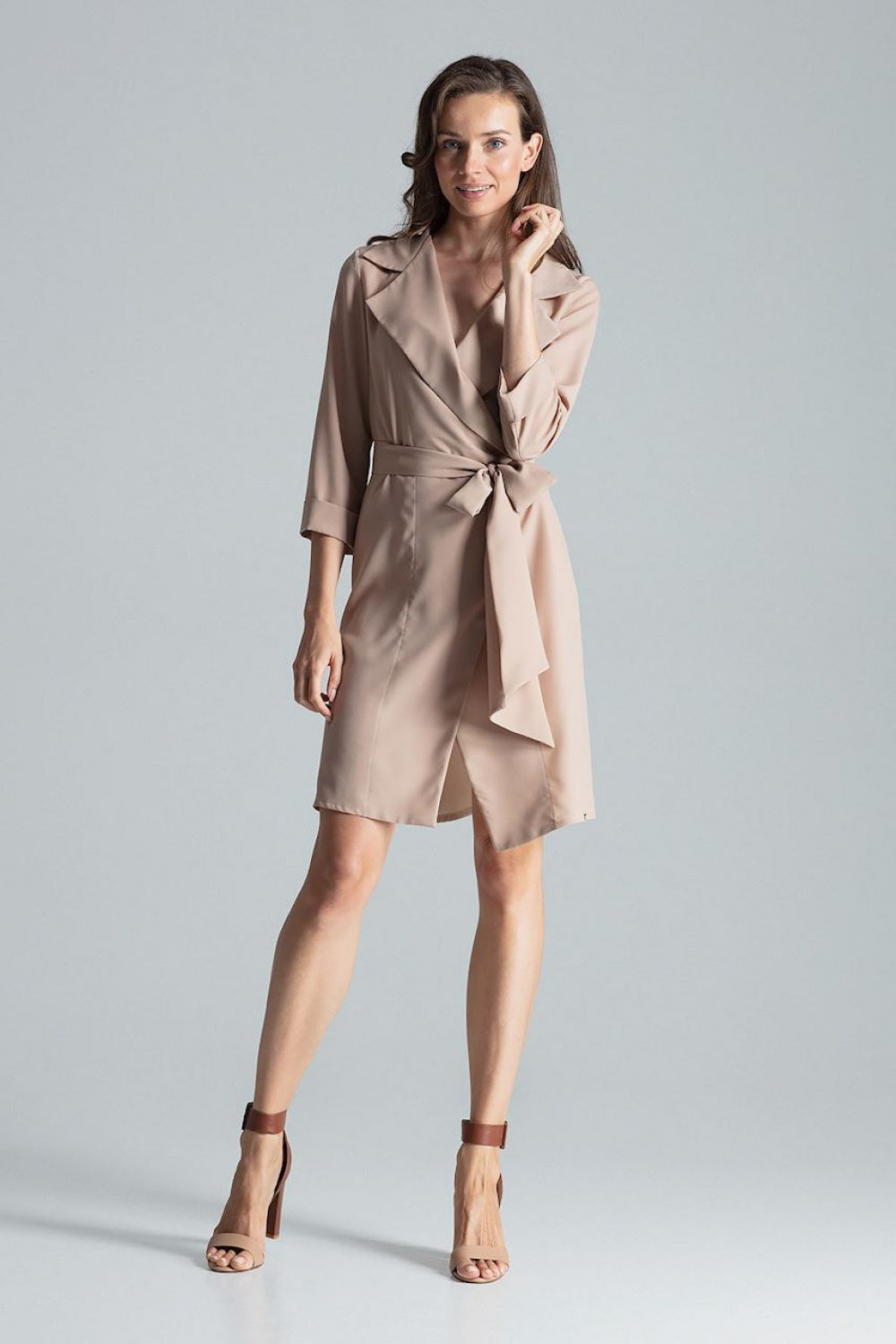 Figl Beige Collared Dress - view 2