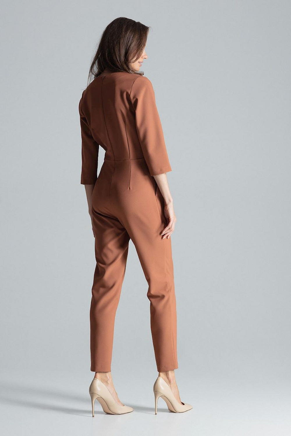 Figl Brown Wrap Jumpsuit - view 3