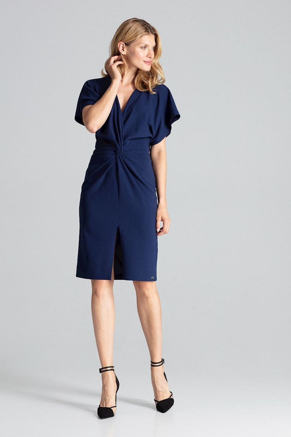 Figl Navy Midi Wrap Dress - view 2