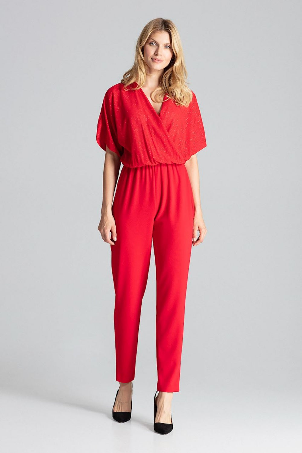Figl Red Wrap Jumpsuit - view 2