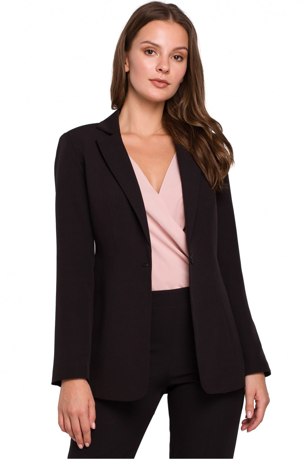 Makover Black Slim Fit Jacket