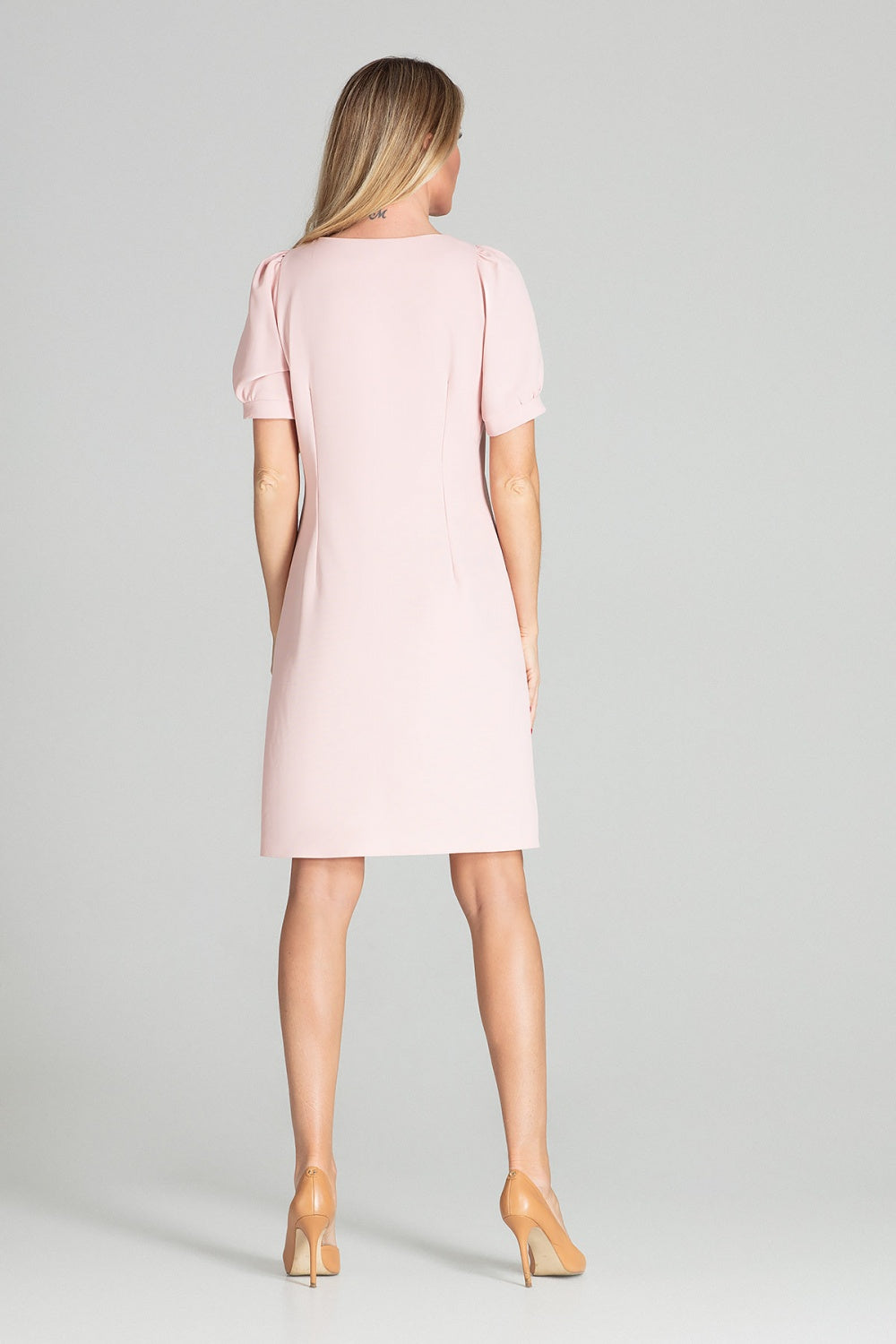 Figl Pink Square Neck Midi Dress - view 3