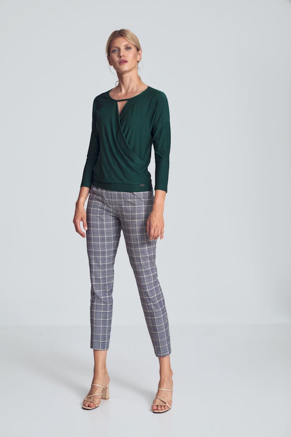 Figl Green Wrap Blouse - view 2