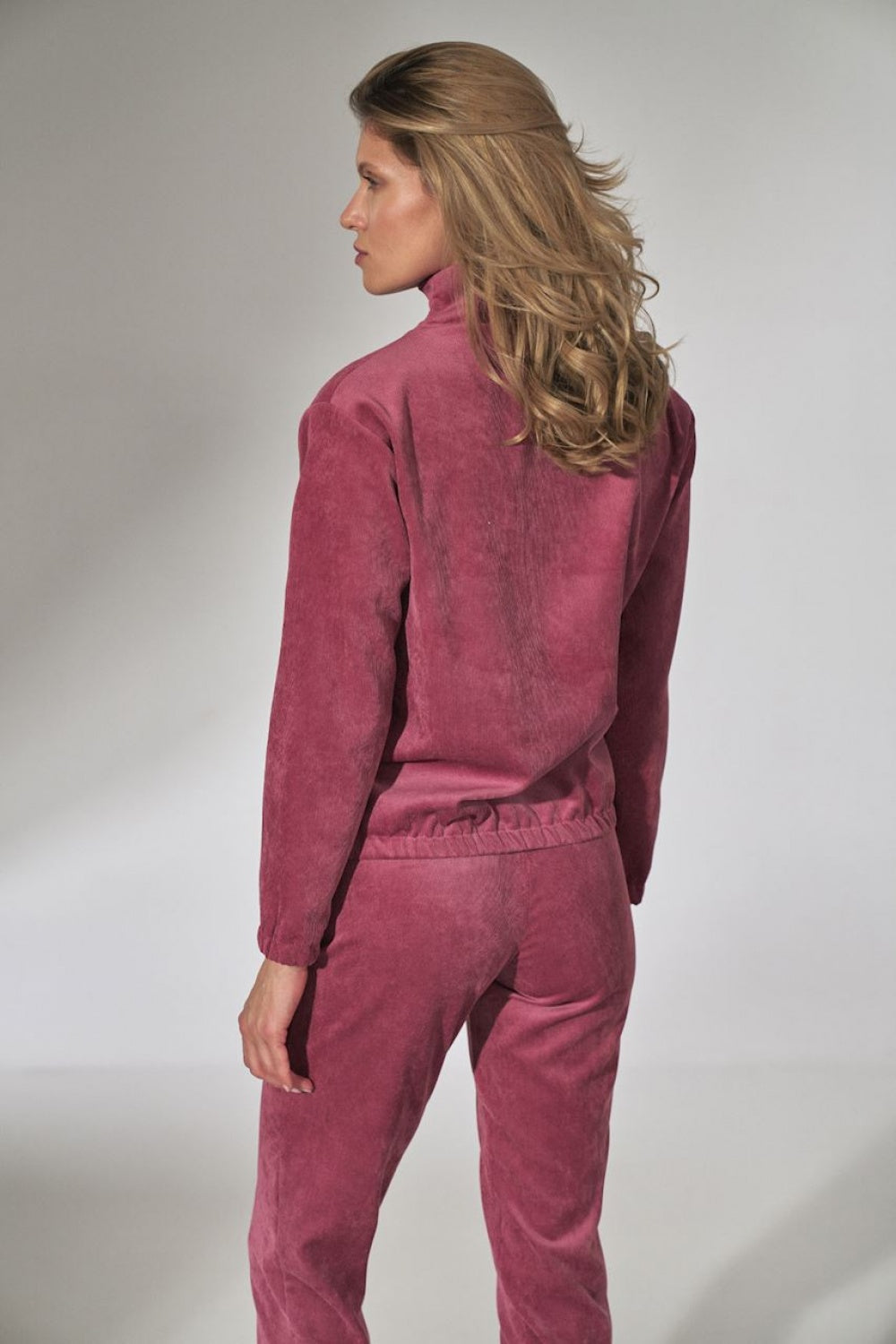 Figl Pink Zip Up Long Sleeve Sweatshirt - view 3