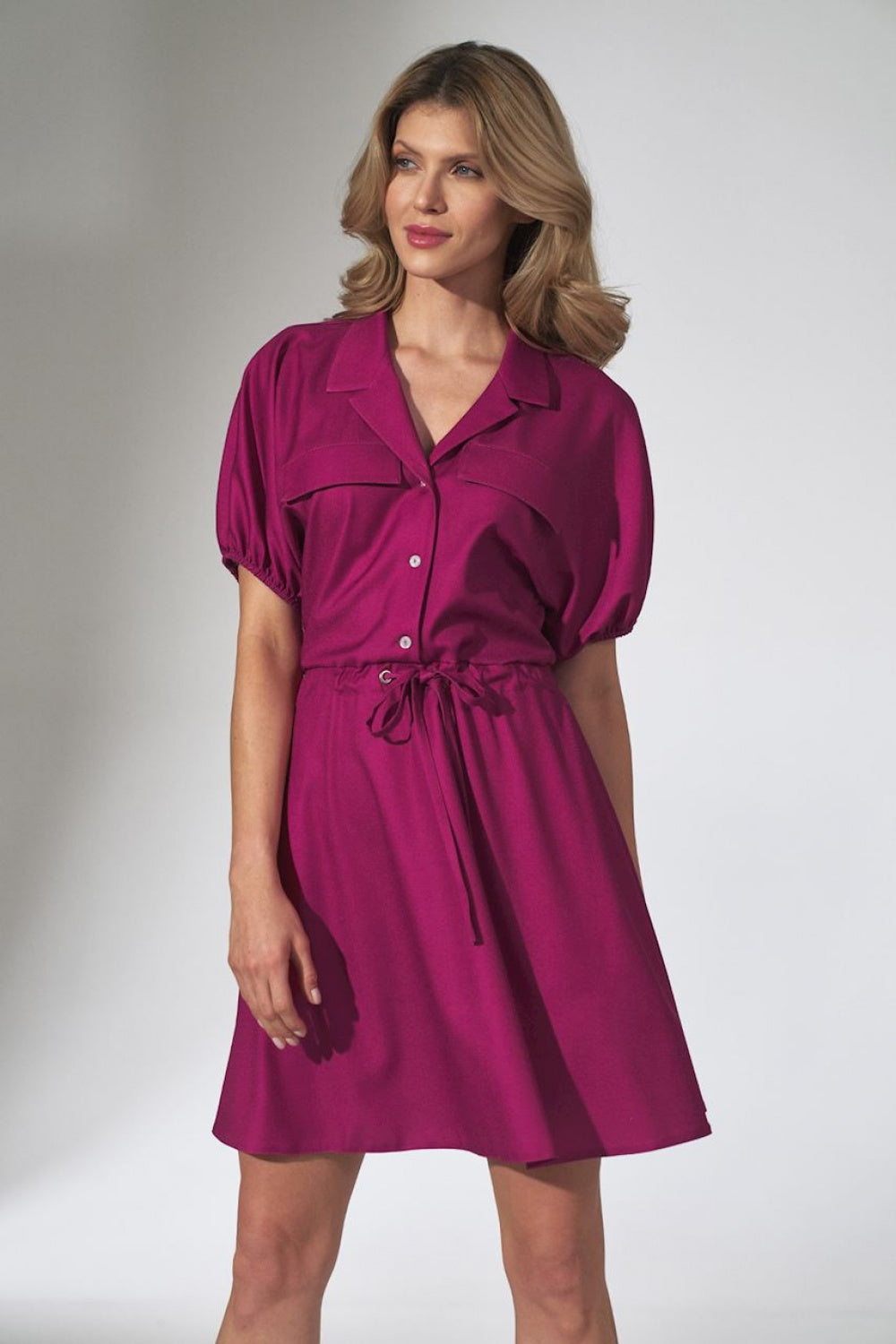 Figl Fuchsia Mini Flared Dress