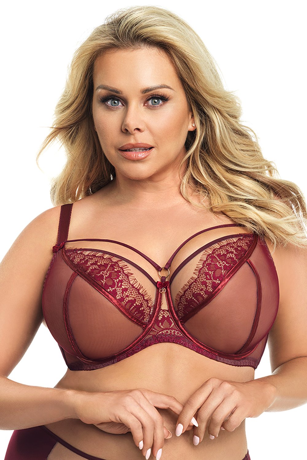 Gorsenia Lingerie Paradise Burgundy Lace Soft Bra