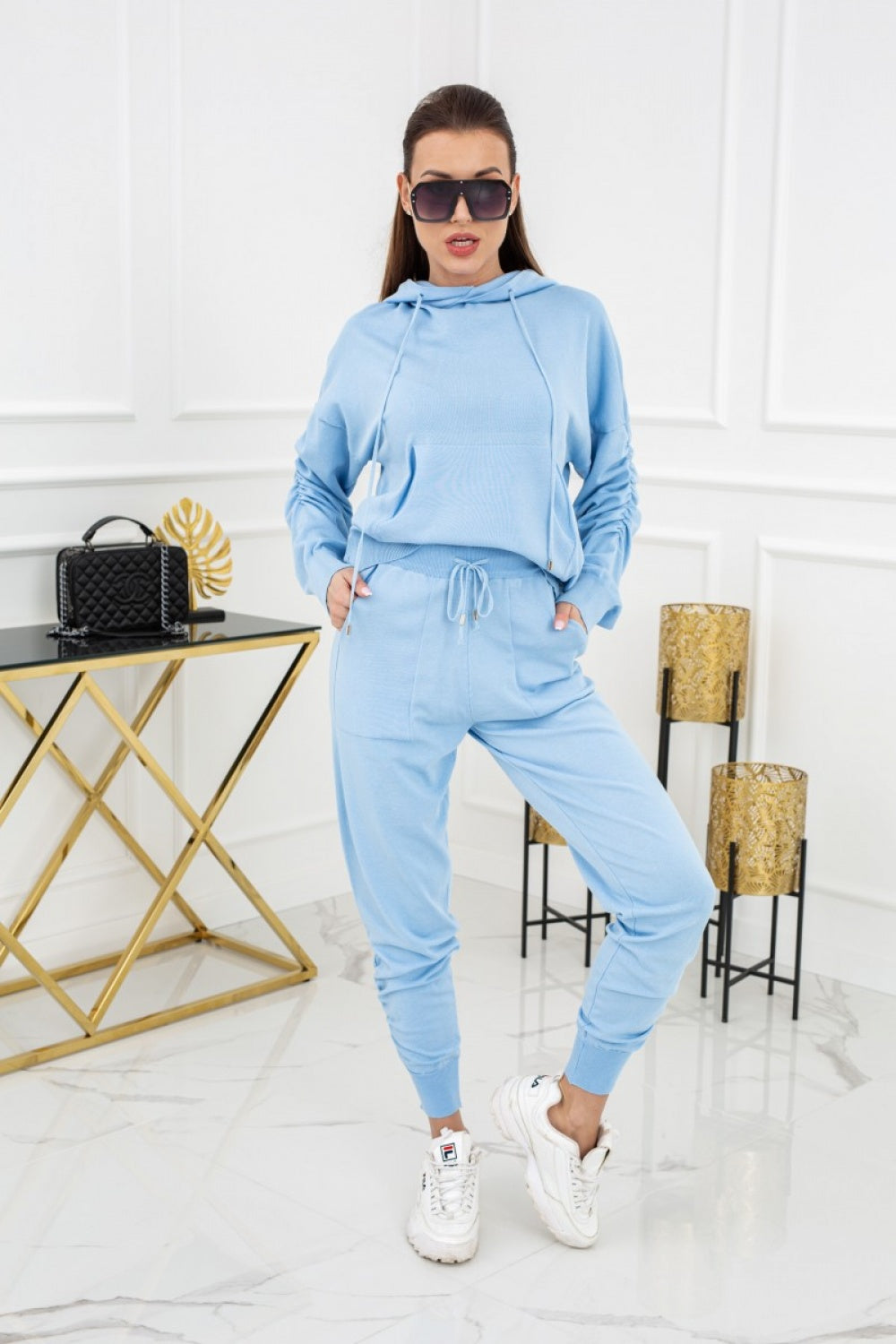 Vittoria Ventini Roxy Baby Blue Knitted Co-Ord Set