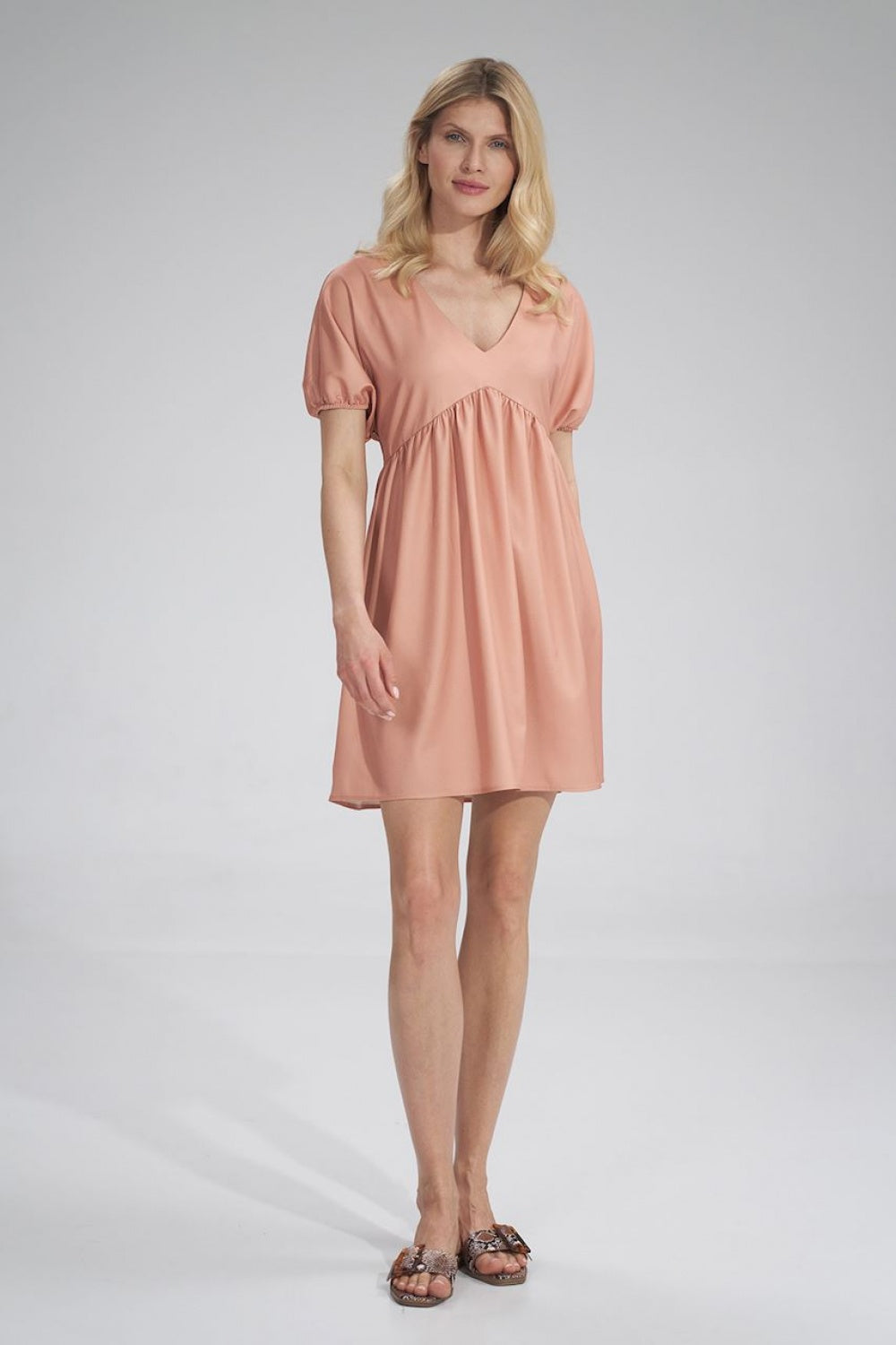 Figl Orange Pleated Dress - view 2