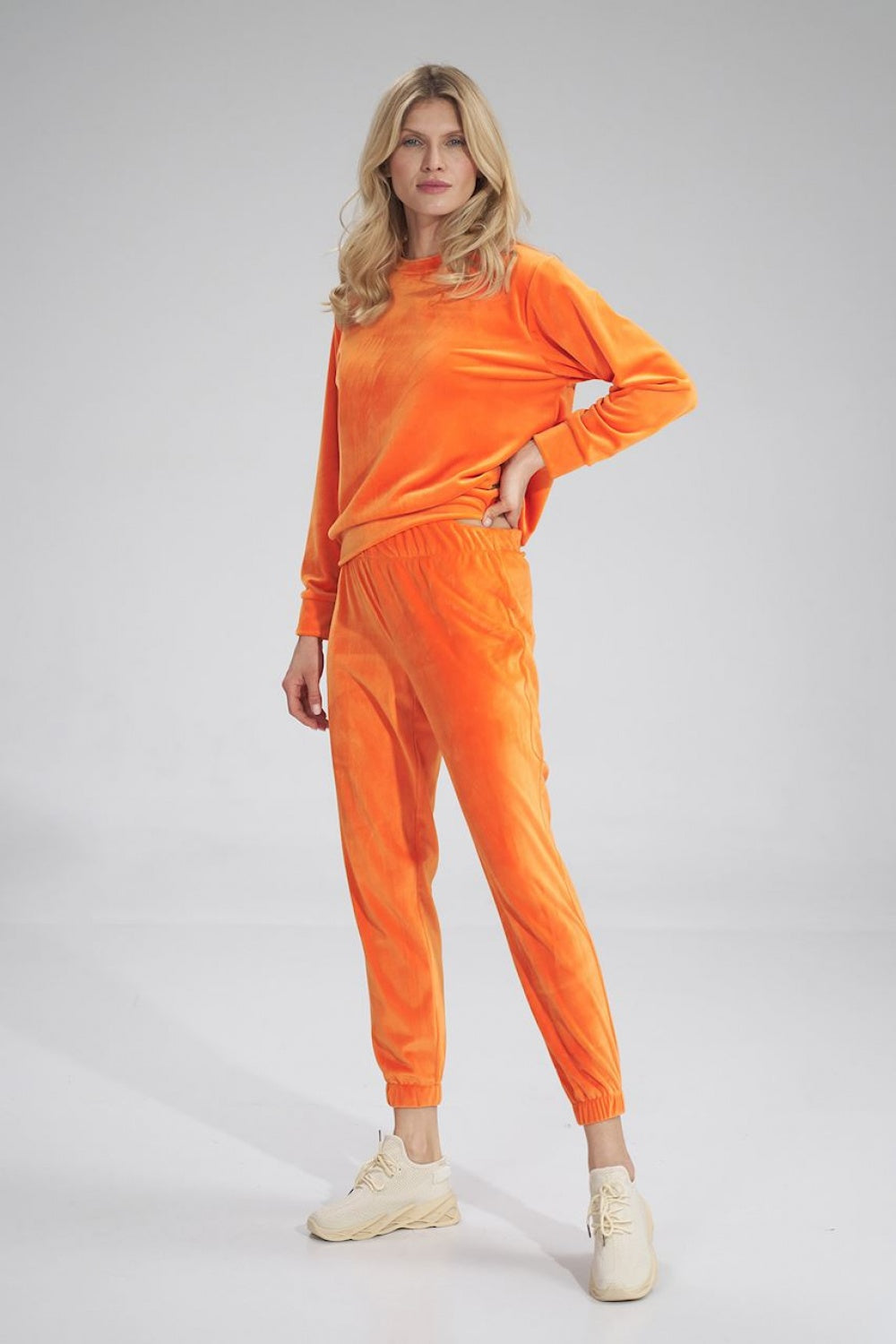Figl Orange Velvet Joggers - view 4