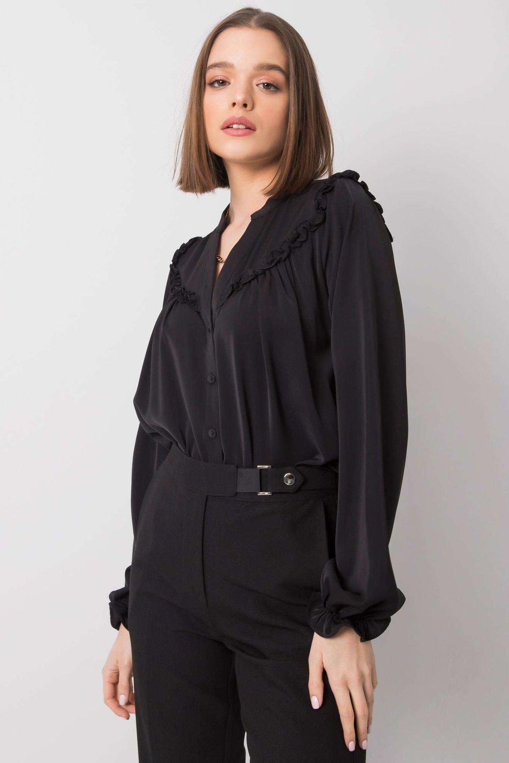 Och Bella Black Long Sleeve Top - view 3
