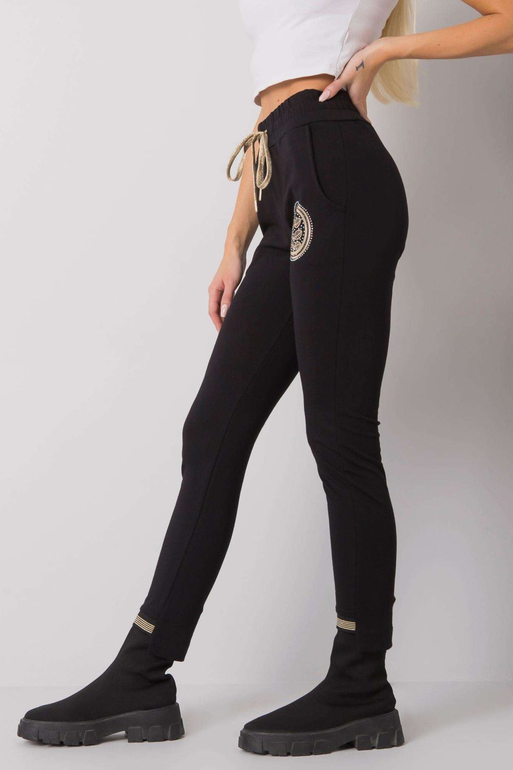 Relevance Black Printed Joggers - view 3