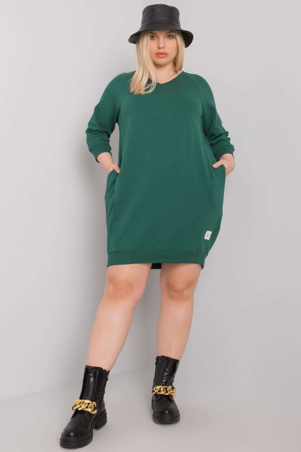 Relevance Dark Green Dress - view 2